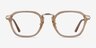Baxter Clear Yellow Light Gold AcetateEyeglass Frames from EyeBuyDirect, Front View