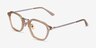 Baxter Clear Yellow Light Gold AcetateEyeglass Frames from EyeBuyDirect, Angle View