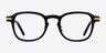 Lark Black Gold AcetateEyeglass Frames from EyeBuyDirect, Front View