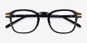 Lark Black Gold AcetateEyeglass Frames from EyeBuyDirect, Closed View