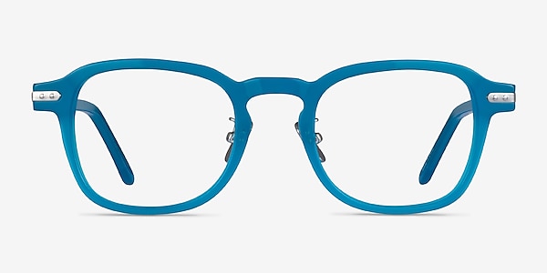 Lark Aqua Silver Acetate Eyeglass Frames