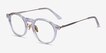 Tilly Clear Gold AcetateEyeglass Frames from EyeBuyDirect, Angle View