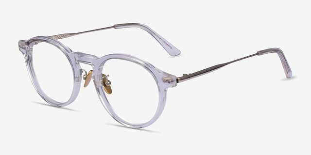 Tilly Clear Gold AcetateEyeglass Frames from EyeBuyDirect, Angle View