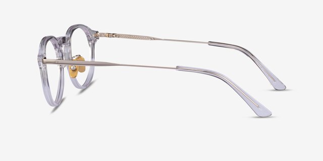 Tilly Clear Gold AcetateEyeglass Frames from EyeBuyDirect, Side View