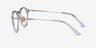 Tilly Clear Gold AcetateEyeglass Frames from EyeBuyDirect, Side View