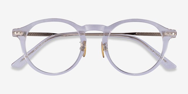 Tilly Clear Gold AcetateEyeglass Frames from EyeBuyDirect, Closed View