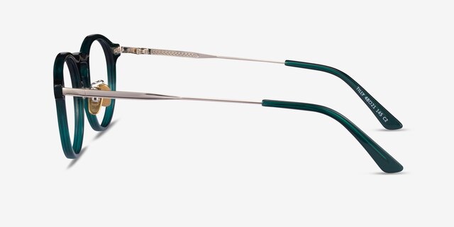 Tilly Green Gold AcetateEyeglass Frames from EyeBuyDirect, Side View