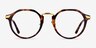 Yates Tortoise Gold AcétateMontures de lunettes de vue d'EyeBuyDirect, Vue de Face