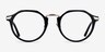 Yates Black Silver AcetateEyeglass Frames from EyeBuyDirect, Front View
