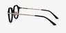 Yates Black Silver AcetateEyeglass Frames from EyeBuyDirect, Side View