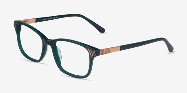 Visio Green AcetateEyeglass Frames from EyeBuyDirect, Angle View