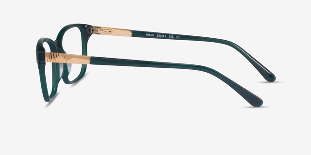 Visio Green AcetateEyeglass Frames from EyeBuyDirect, Side View