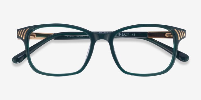 Visio Green AcetateEyeglass Frames from EyeBuyDirect, Closed View