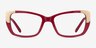 Gilded Burgundy Gold AcetateEyeglass Frames from EyeBuyDirect, Front View