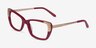 Gilded Burgundy Gold AcetateEyeglass Frames from EyeBuyDirect, Angle View
