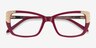 Gilded Burgundy Gold AcetateEyeglass Frames from EyeBuyDirect, Closed View