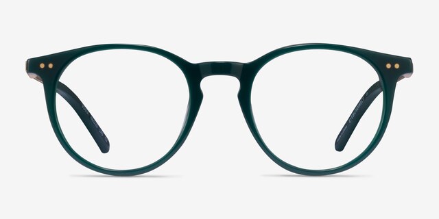 Volta Dark Green AcetateEyeglass Frames from EyeBuyDirect, Front View