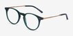 Volta Dark Green AcetateEyeglass Frames from EyeBuyDirect, Angle View