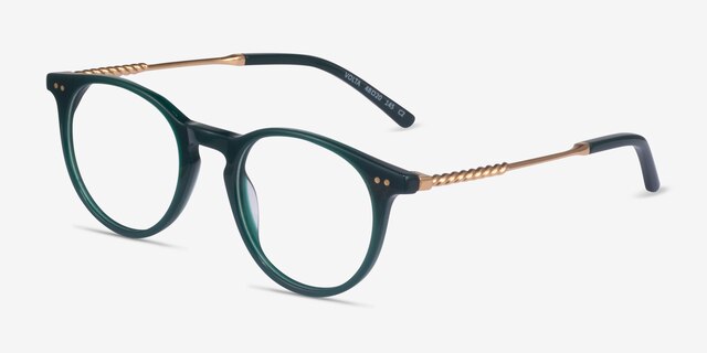 Volta Dark Green AcetateEyeglass Frames from EyeBuyDirect, Angle View