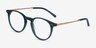 Volta Dark Green AcetateEyeglass Frames from EyeBuyDirect, Angle View