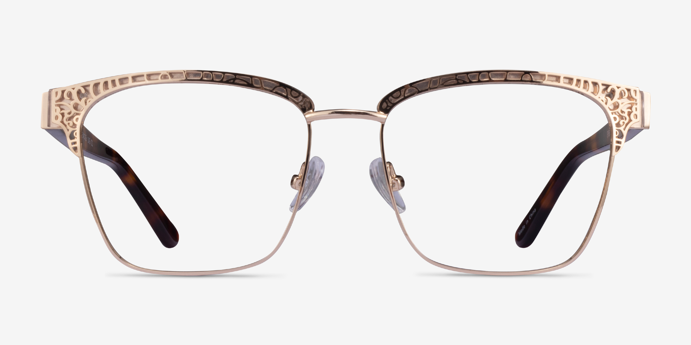 Scale Browline Gold Tortoise Full Rim Eyeglasses Eyebuydirect 