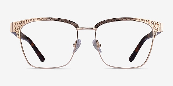 Scale Gold Tortoise Acetate Eyeglass Frames