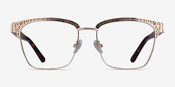 Scale Gold Tortoise Acetate Eyeglass Frames