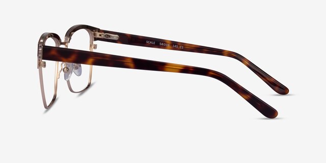 Scale Gold Tortoise AcetateEyeglass Frames from EyeBuyDirect, Side View