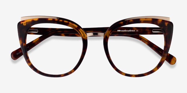 Bombay Tortoise Gold AcetateEyeglass Frames from EyeBuyDirect, Closed View