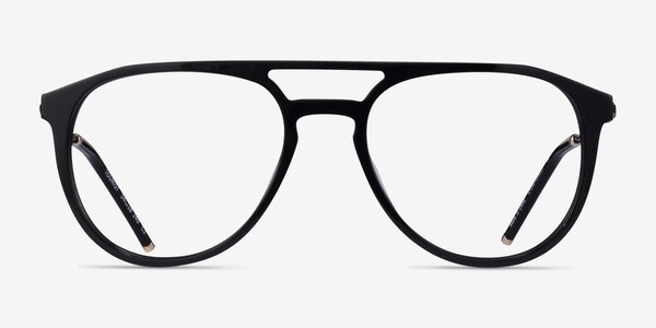 Tourist Black Gold Acetate Eyeglass Frames