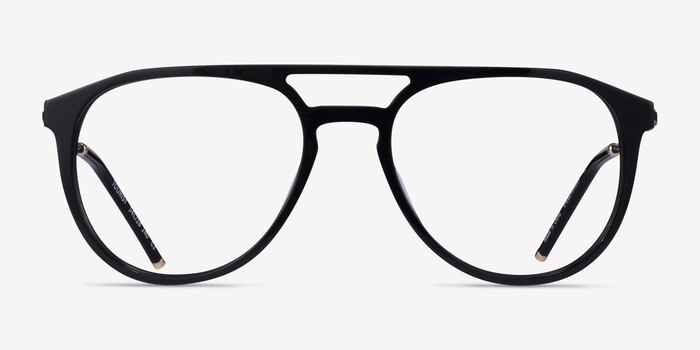 Tourist Black Gold Acetate Eyeglass Frames from EyeBuyDirect