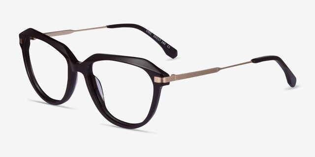 Exec Brown Gold AcetateEyeglass Frames from EyeBuyDirect, Angle View