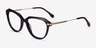 Exec Brown Gold AcetateEyeglass Frames from EyeBuyDirect, Angle View