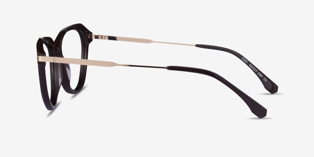 Exec Brown Gold AcetateEyeglass Frames from EyeBuyDirect, Side View