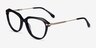 Exec Black Gold AcetateEyeglass Frames from EyeBuyDirect, Angle View