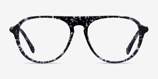Kinesis Clear Black Floral AcetateEyeglass Frames from EyeBuyDirect, Front View