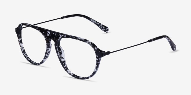 Kinesis Clear Black Floral AcetateEyeglass Frames from EyeBuyDirect, Angle View