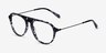 Kinesis Clear Black Floral AcetateEyeglass Frames from EyeBuyDirect, Angle View