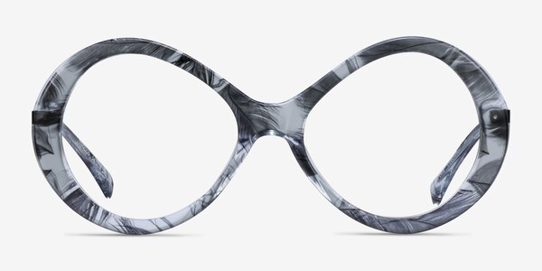 Endless Black Striped Acétate Montures de lunettes de vue