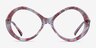 Endless Red Striped AcetateEyeglass Frames from EyeBuyDirect, Front View