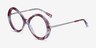 Endless Red Striped AcetateEyeglass Frames from EyeBuyDirect, Angle View