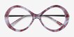 Endless Red Striped AcetateEyeglass Frames from EyeBuyDirect, Closed View