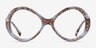 Endless Orange Striped AcetateEyeglass Frames from EyeBuyDirect, Front View