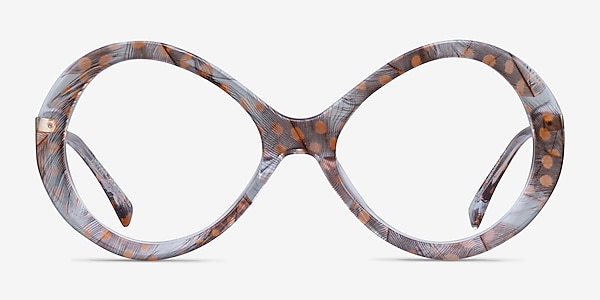 Endless Orange Striped Acetate Eyeglass Frames