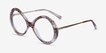 Endless Orange Striped AcetateEyeglass Frames from EyeBuyDirect, Angle View