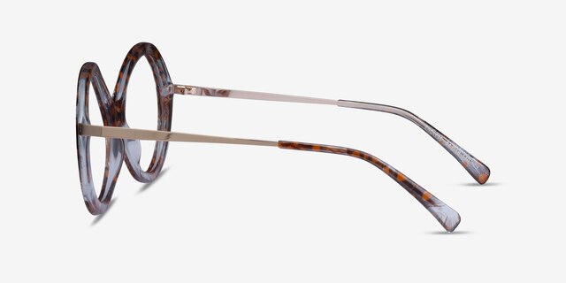Endless Orange Striped AcetateEyeglass Frames from EyeBuyDirect, Side View