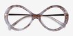 Endless Orange Striped AcetateEyeglass Frames from EyeBuyDirect, Closed View