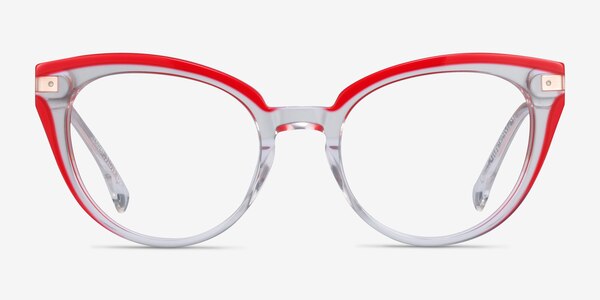Friday Clear Red Acétate Montures de lunettes de vue