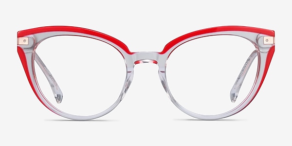 Friday Clear Red Acetate Eyeglass Frames
