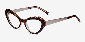 Lingo Écailles Acétate Montures de lunettes de vue d'EyeBuyDirect, Vue d'Angle